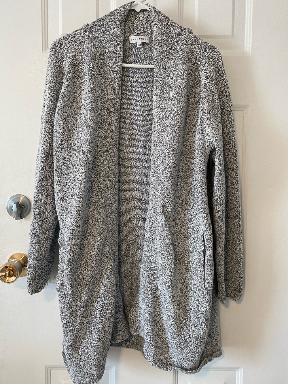 Community Aritzia Cozy Open-Front Cardigan in Heather Gray